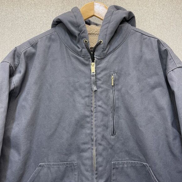 Walls Workwear Canvas Insulated Sherpa Lined Hooded Jacket Men's XL - Picture 3 of 10
